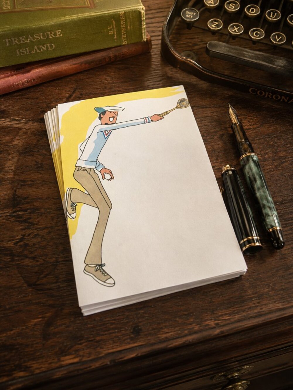 Vintage 1990s Tennis Player Stationery Writing 8.5x11 Letter Paper (19 Sheets)
